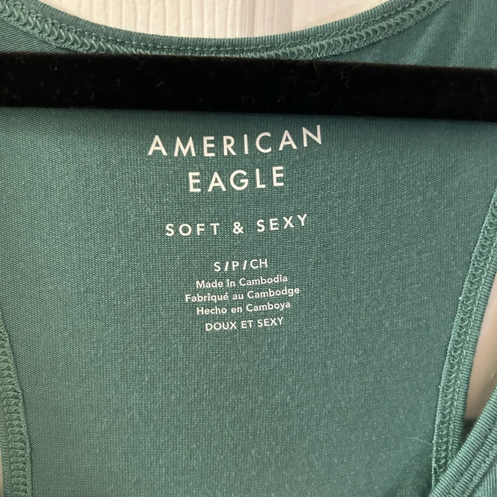 American Eagle Outfitters Teal Tank Top - Picture 2 of 2